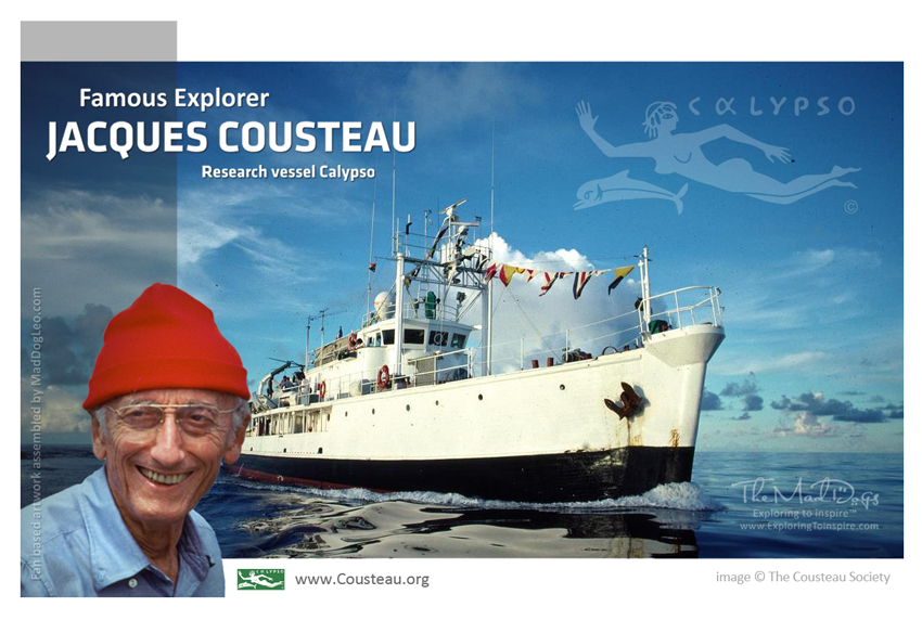 Jacques Cousteau & research vessel Calypso