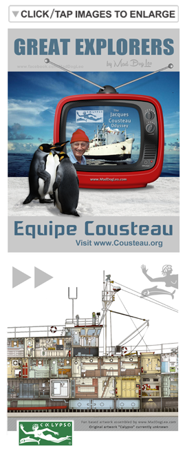 Jacques Cousteau and Research Vessel Calypso on TheMadDogs.com